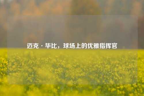 迈克·毕比，球场上的优雅指挥官