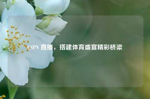 CSPN 直播，搭建体育盛宴精彩桥梁