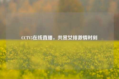 CCTV5在线直播，共赏女排激情时刻