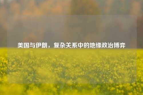 美国与伊朗,复杂关系中的地缘政治博弈