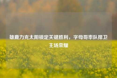 雄鹿力克太阳锁定关键胜利，字母哥率队捍卫主场荣耀