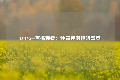 CCTV5+直播观看：体育迷的视听盛宴